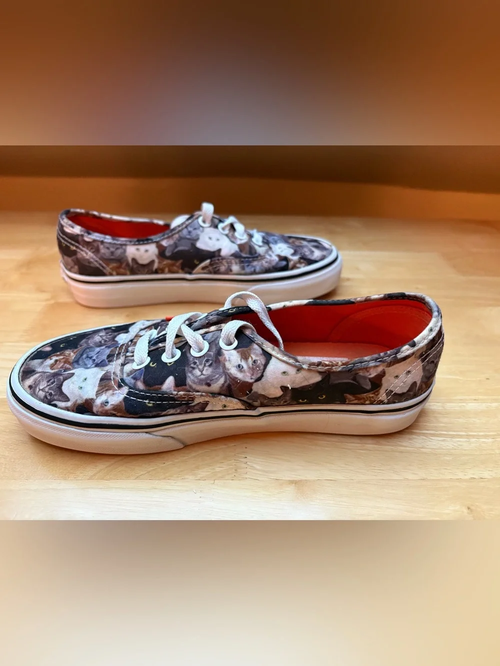 Vans ASPCA Cat Pattern Canvas Sneakers - Women's Sz 5.5